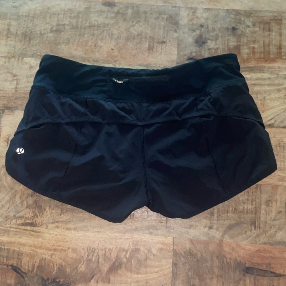 Black Lululemon Speed Up Shorts